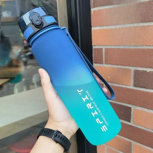 500ml/650ml/1000ml Sports Water Bottle Leak Proof Colorful Plastic Cup