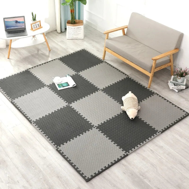 1-16Pcs 30*30cm Sports Gym Mat, Eva Foam Mats for Floor Leaf Grain