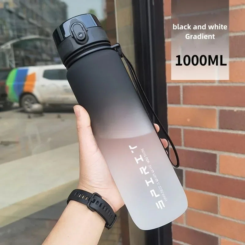 500ml/650ml/1000ml Sports Water Bottle Leak Proof Colorful Plastic Cup