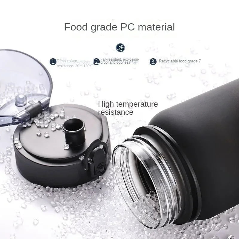 500ml/650ml/1000ml Sports Water Bottle Leak Proof Colorful Plastic Cup