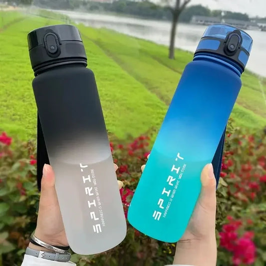500ml/650ml/1000ml Sports Water Bottle Leak Proof Colorful Plastic Cup
