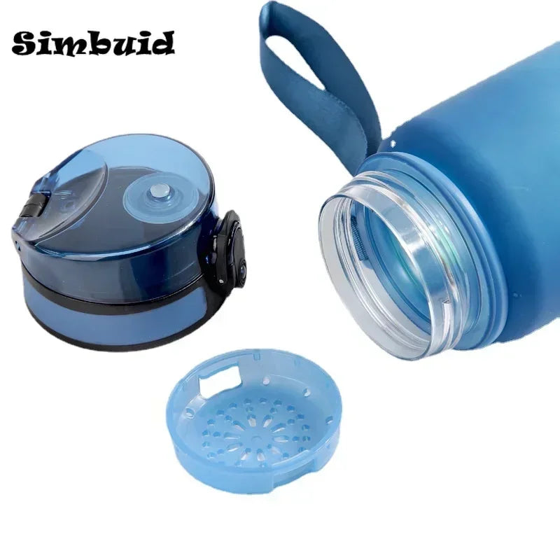 500ml/650ml/1000ml Sports Water Bottle Leak Proof Colorful Plastic Cup